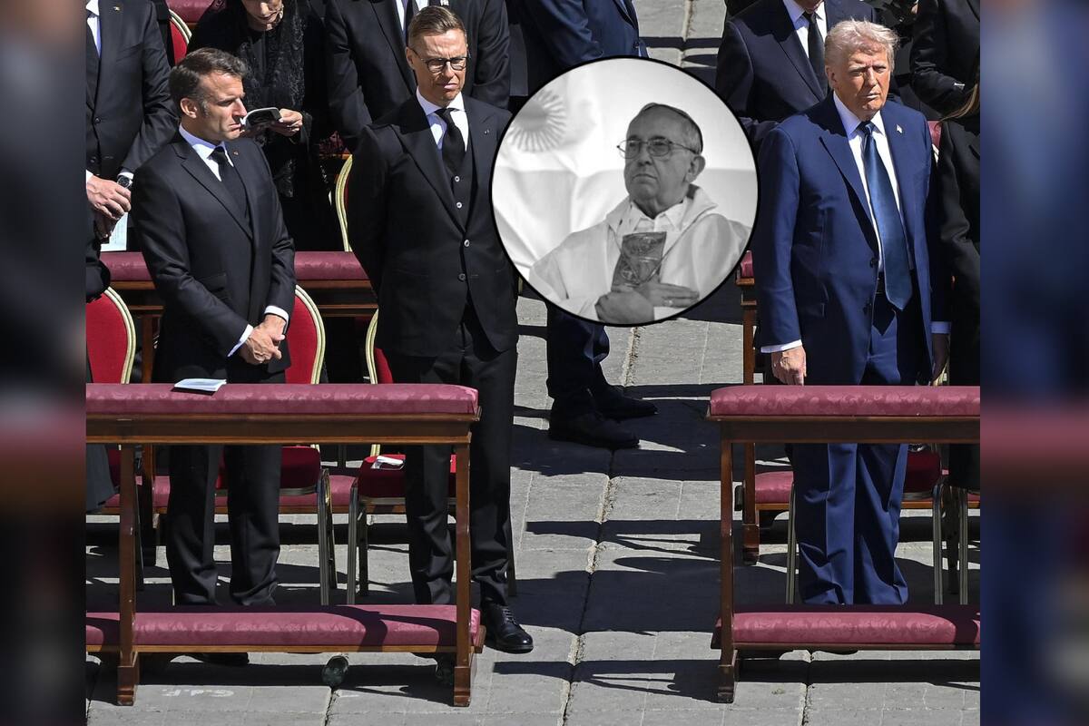 Trump, Zelensky y Macron ocupan la primera fila en el funeral del Papa Francisco