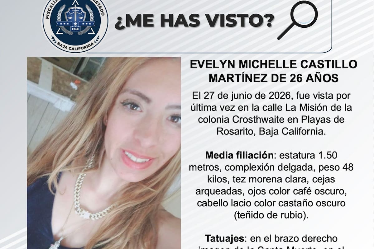 Se busca a Evelyn Michelle Castillo Martínez de 26 años