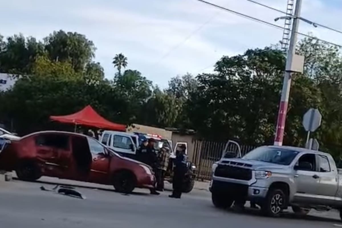 Choque en Valle de Guadalupe deja dos policías lesionados