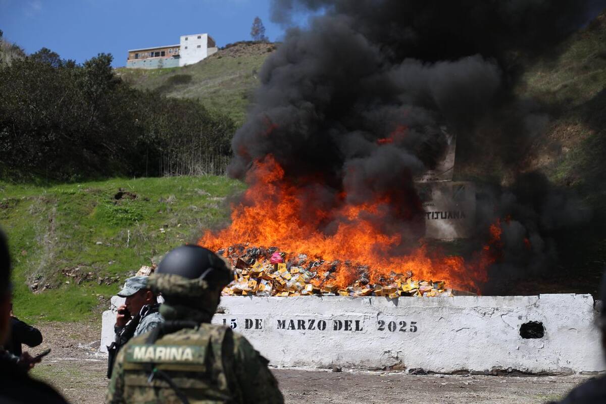 FGR incinera más de seis toneladas de droga