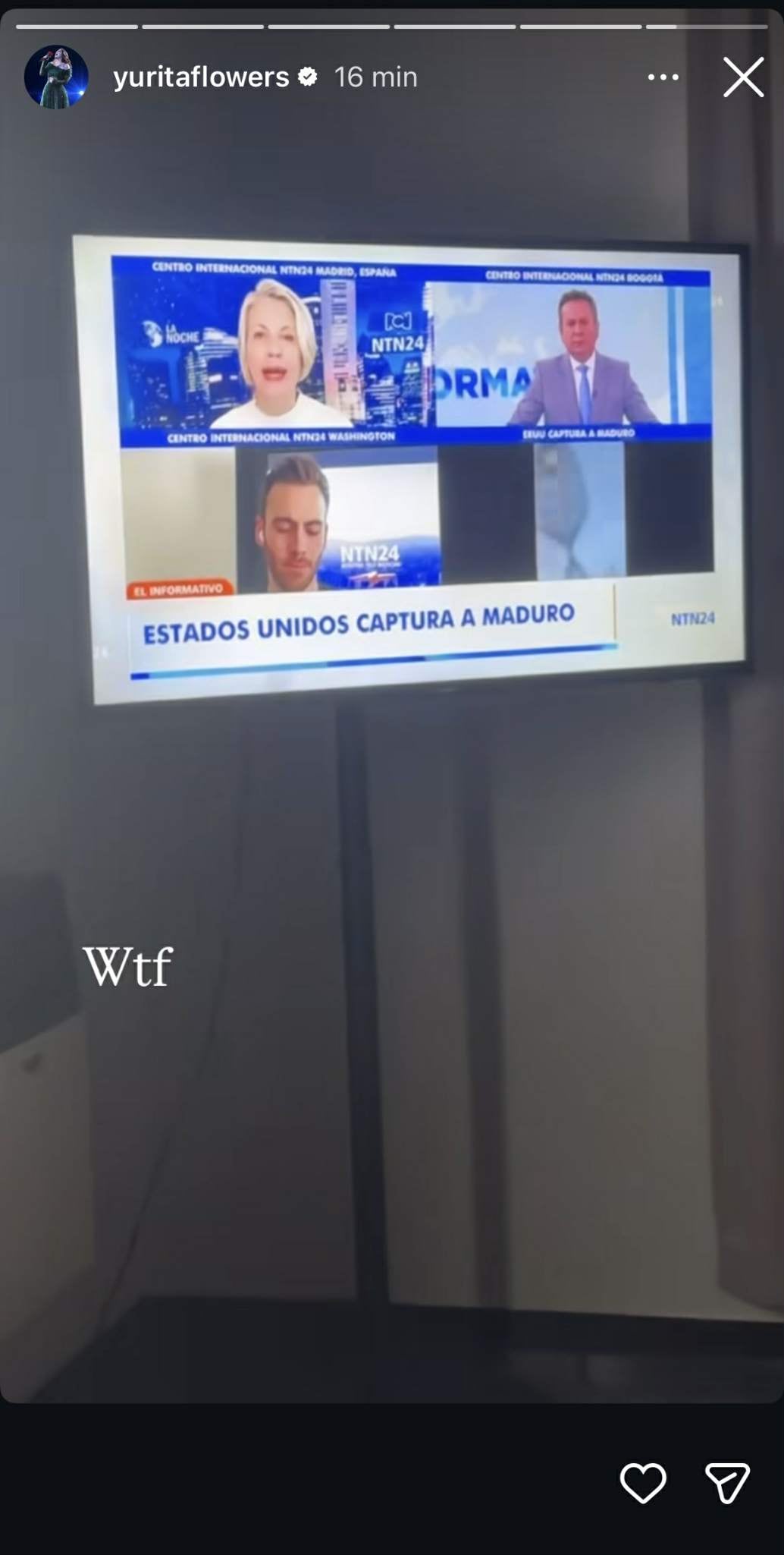 Ariadne Díaz y Yuridia al anuncio sobre la captura de Nicolás Maduro / captura de pantalla