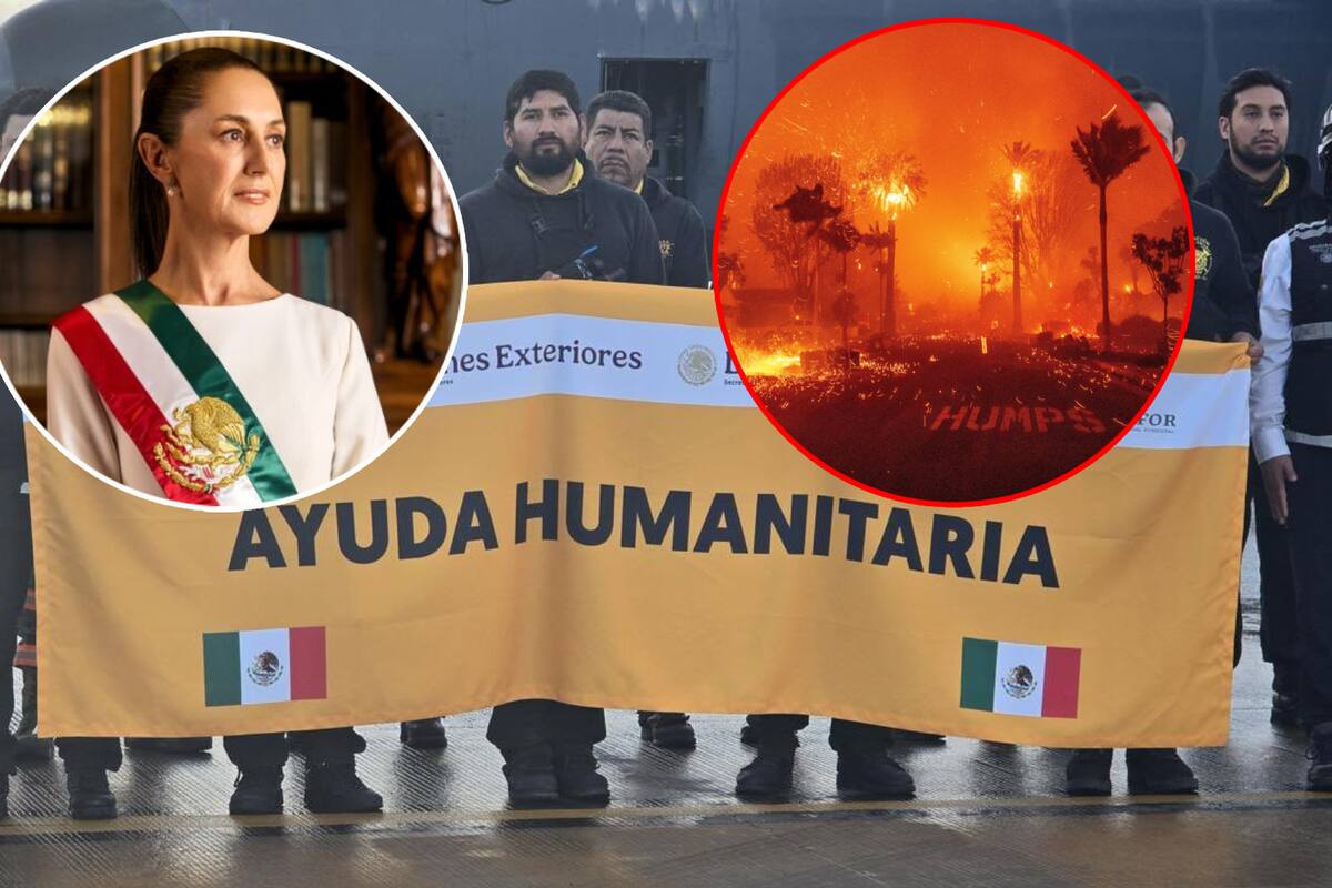 “Con valentía y corazón de México”, Sheinbaum despide al grupo de ayuda que combatirá incendio en Los Ángeles