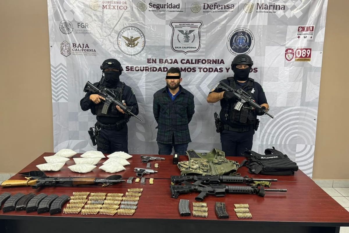 Detienen en San Quintín a hombre armado durante operativo de seguridad