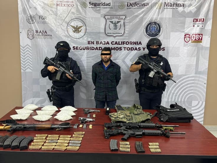 Detienen en San Quintín a hombre armado durante operativo de seguridad