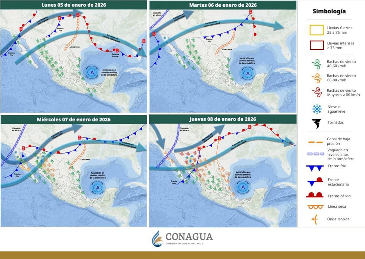 El ingreso de un nuevo frente frío provocará cambios en las condiciones del clima en Sonora a partir de mitad de semana.