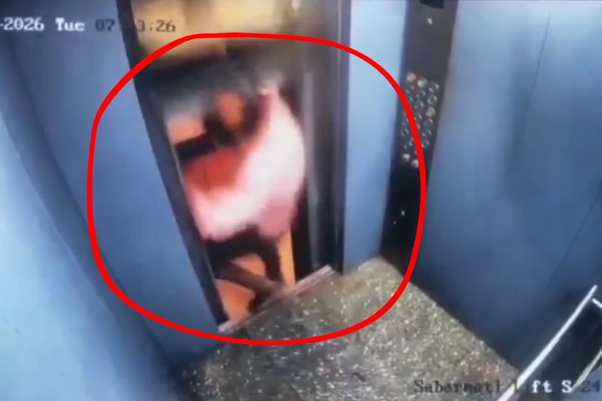 Hombre se salva por milímetros de ser “aplastado” por un elevador con falla mecánica