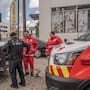 Choque entre vehículo particular y patrulla en la colonia Aeropuerto deja daños materiales