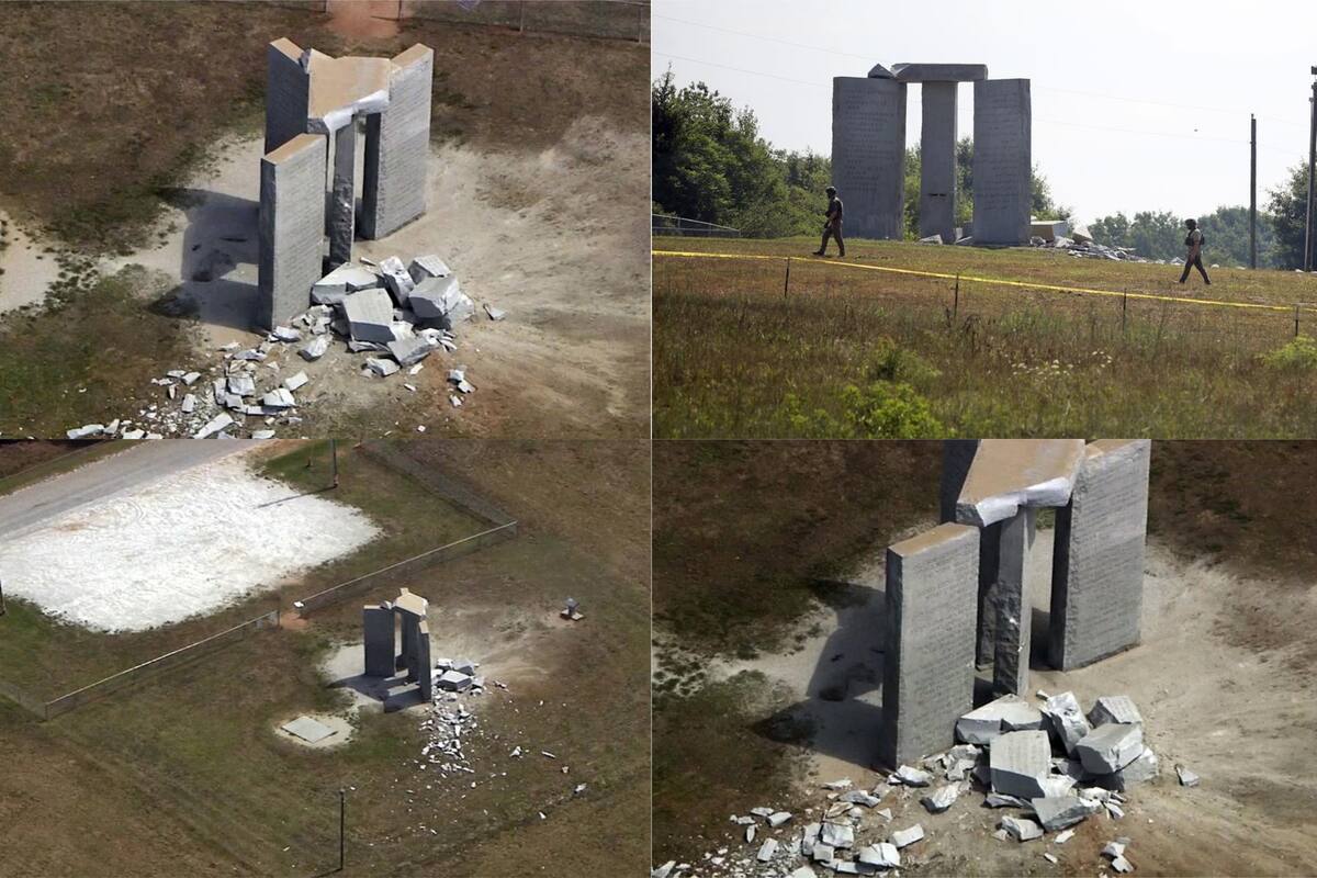 Enigmáticas piedras guía de Georgia, conocidas como "Stonehenge de EU", fueron atacadas con explosivos