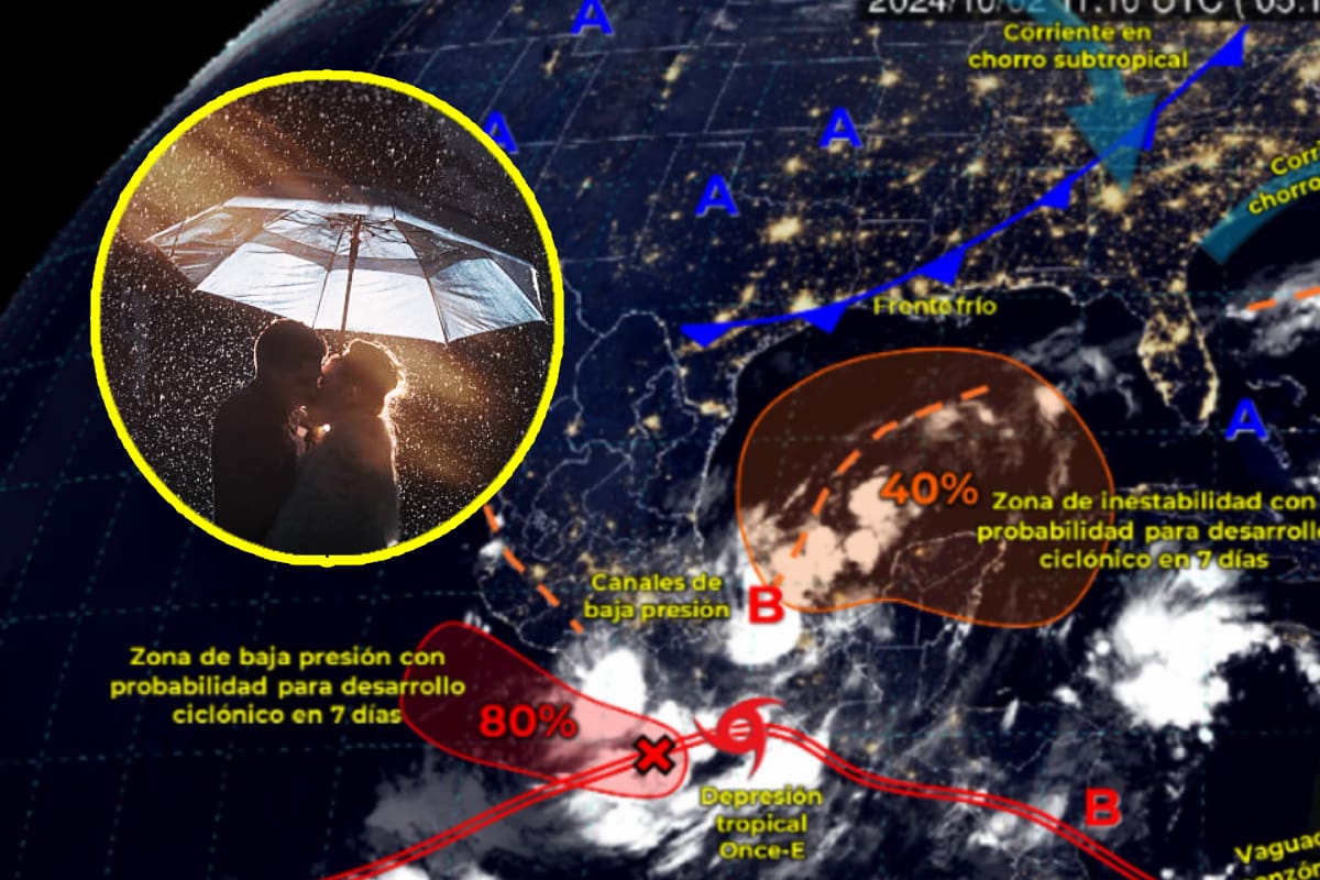 Temporal de lluvias afectará estas zonas de México durante este 2 de octubre. Foto: Especial