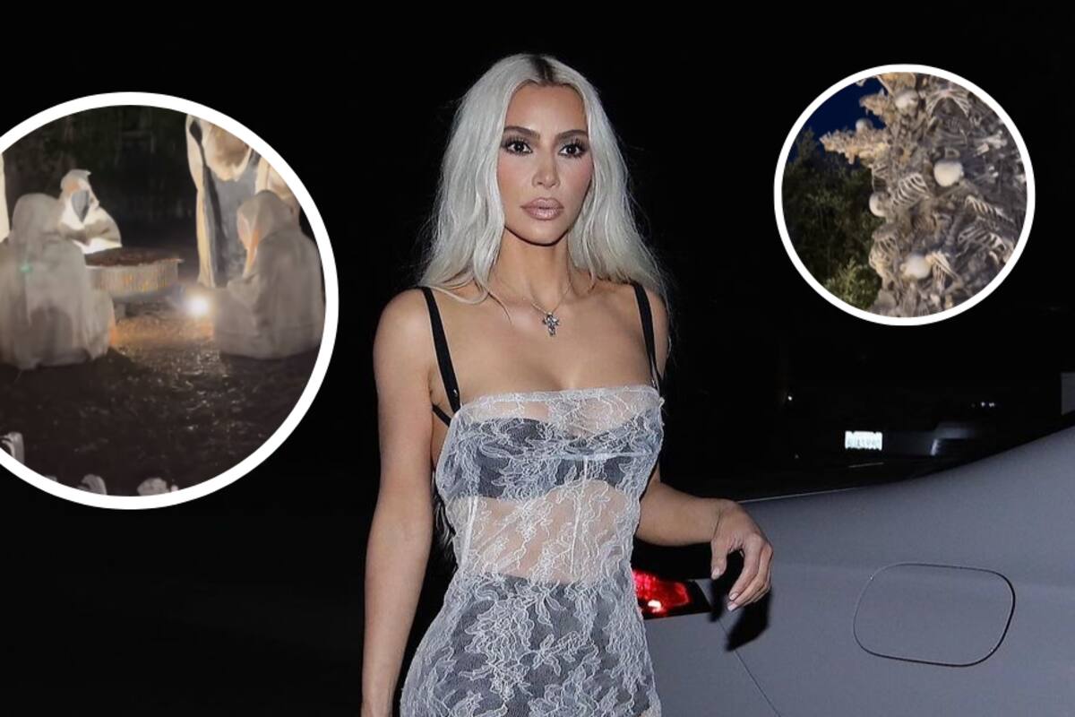 Kim Kardashian convierte su mansión en un cementerio para Halloween