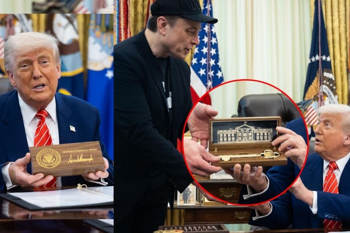 Trump despide a Elon Musk con una llave dorada y lo llama “El Dogefather” por su rol en los recortes masivos del gobierno y su influencia en Washington
