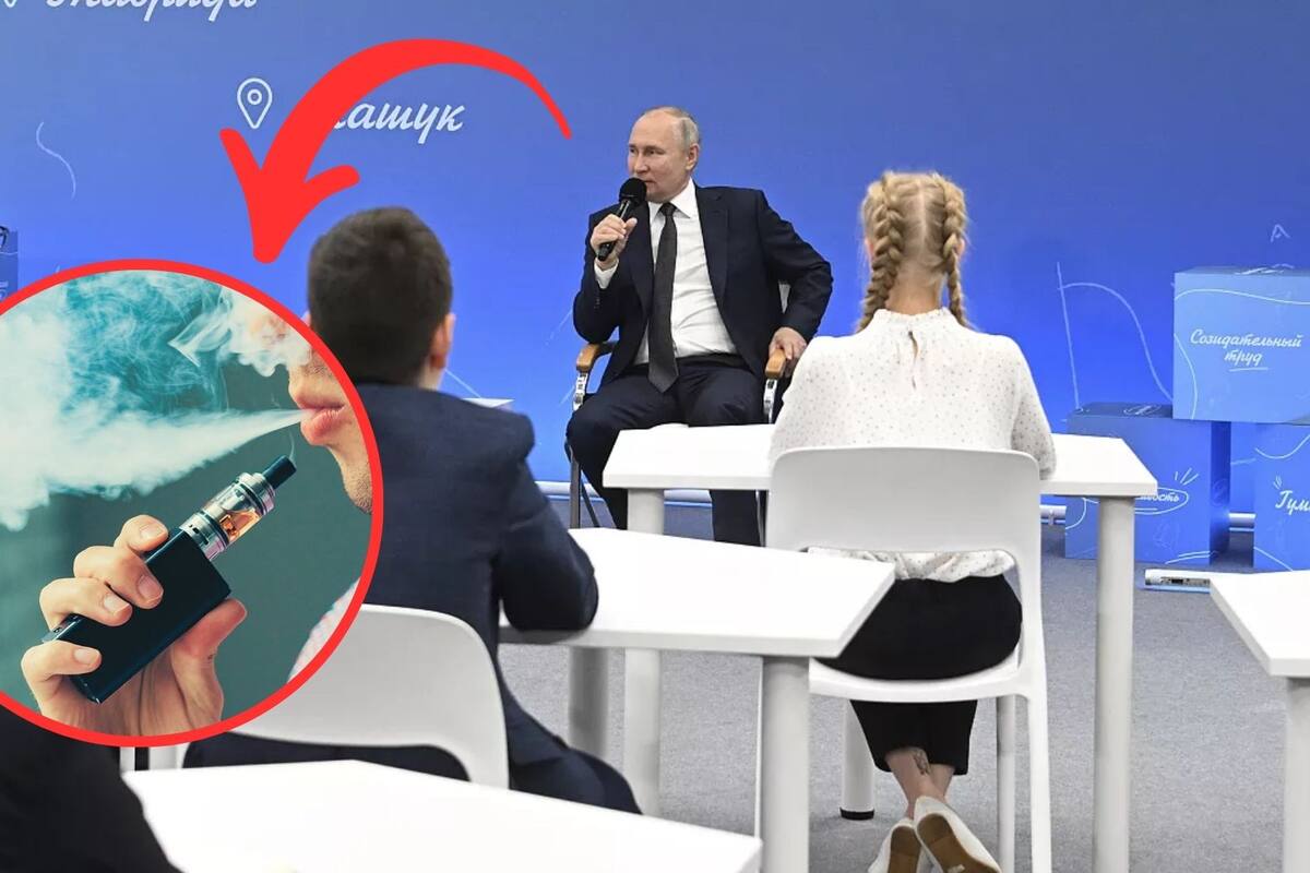 Vladimir Putín le advierte a escolares rusos sobre peligro de infertilidad por consumo de vapeadores