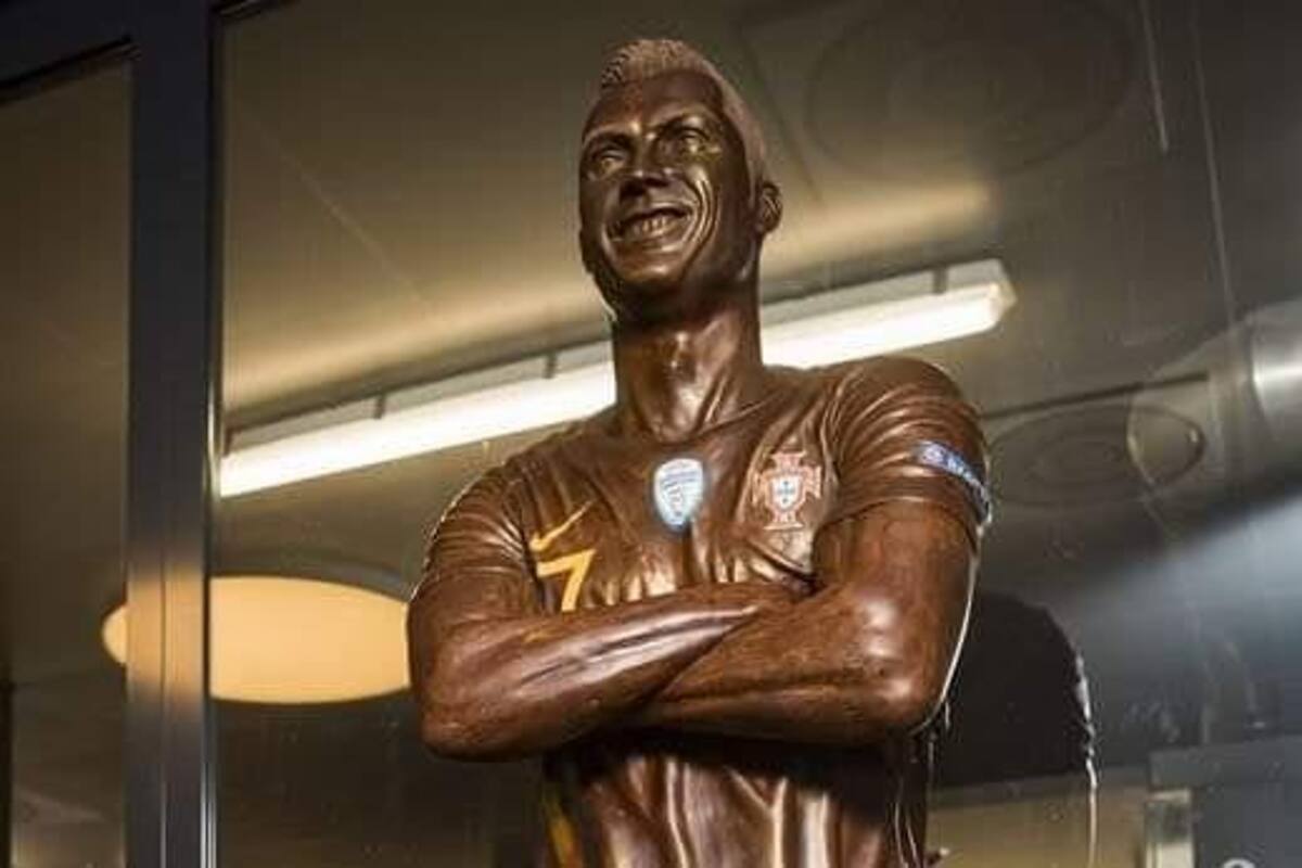 Exhiben estatua de chocolate de Cristiano Ronaldo