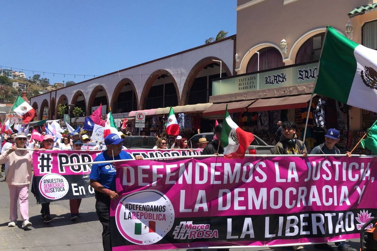 Marchan en Ensenada por la Democracia