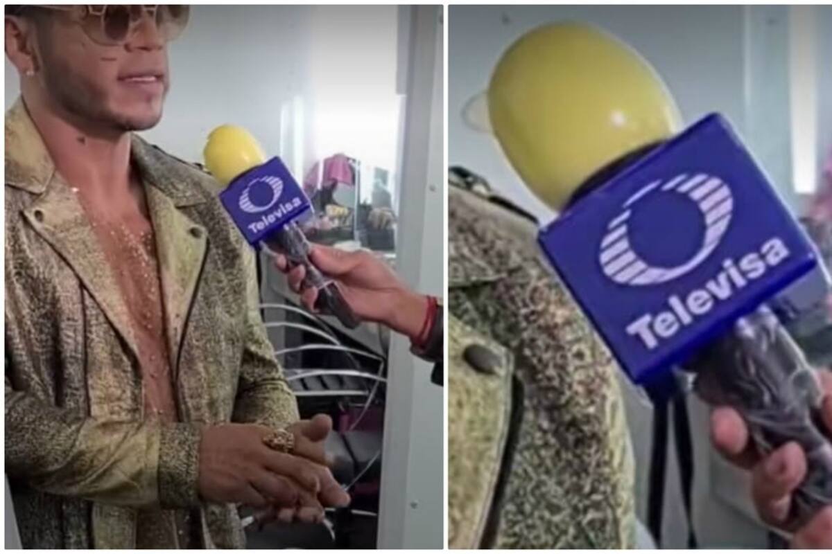 Reportero 'protege' su micrófono del Covid-19 con un condón