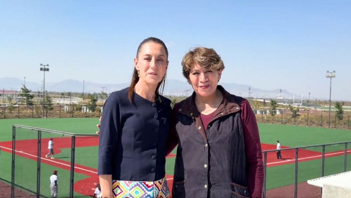 La presidenta Claudia Sheinbaum y la gobernadora Delfina Gómez recorren el Parque Ecológico Lago de Texcoco, área natural protegida de 14 mil hectáreas. | Foto: Especial GH