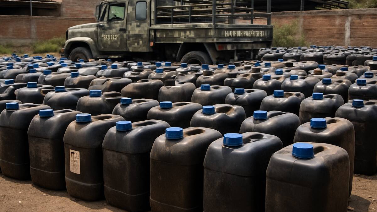 Operativo blindado en Guanajuato: decomisan 39,000 litros de combustible robado en red de huachicoleros