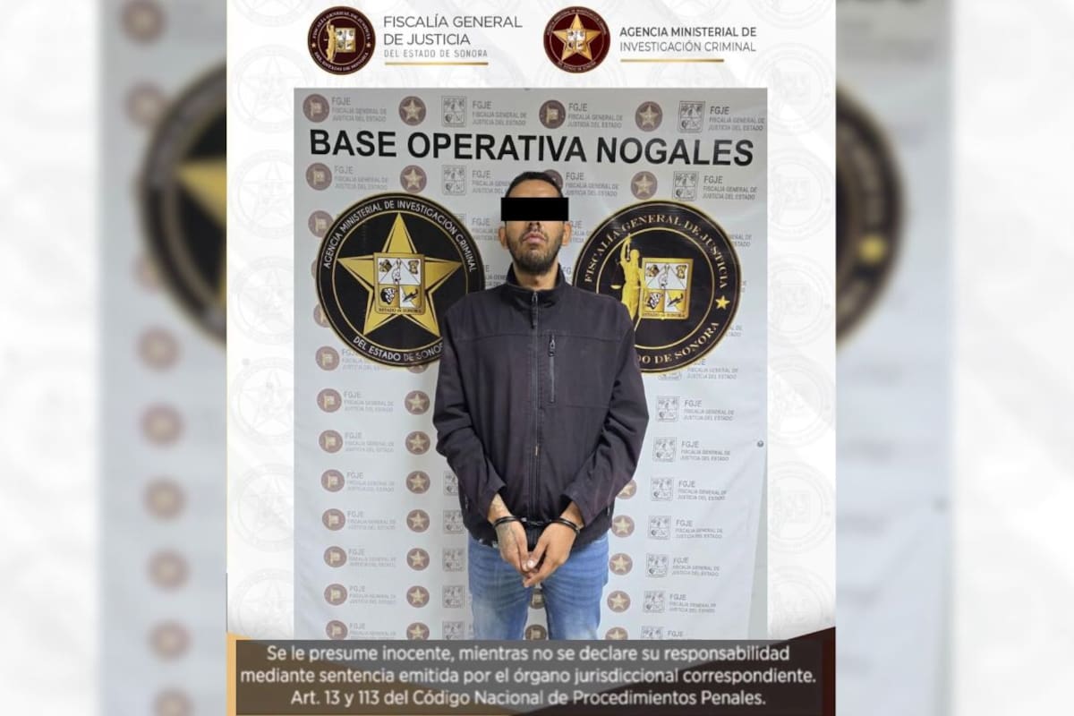 Capturan en Nogales a presunto homicida acusado de interceptar, asesinar e incendiar el vehículo de su víctima en 2024; ya fue ingresado al Cereso