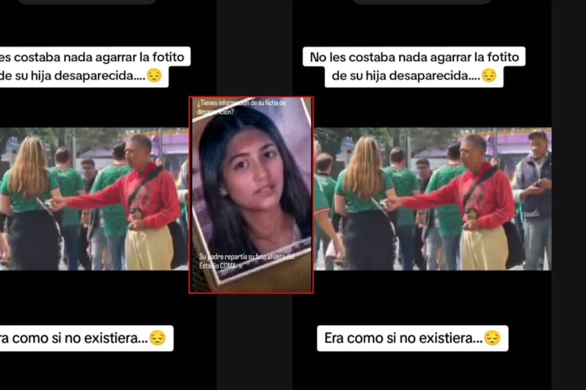 “Qué mal estamos con la empatía”: Hombre repartió afuera de un estadio fotos de su hija desaparecida, pero la mayoría lo ignoró