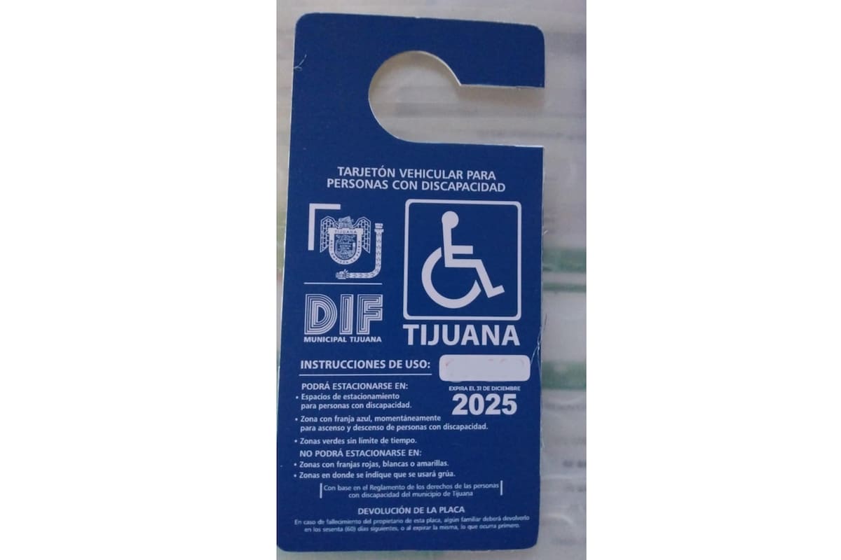 DIF Tijuana llama a renovar el tarjetón azul para discapacitados