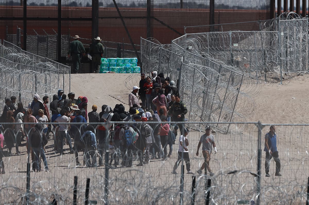 Migrantes en la frontera con Estados Unidos, en Ciudad Juárez, Chihuahua, México. / EFE.
