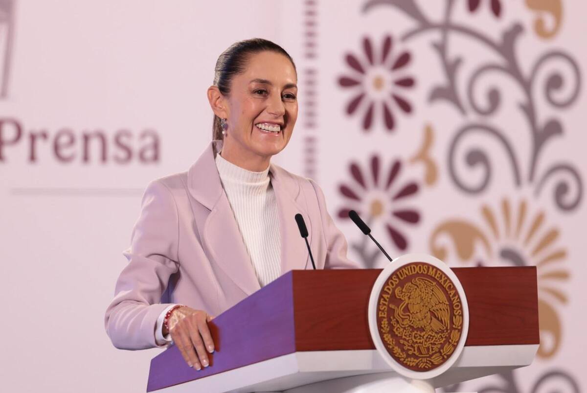 Claudia Sheinbaum Pardo, la presidenta de México, en su mañanera de este 4 de octubre. | Crédito: Presidencia