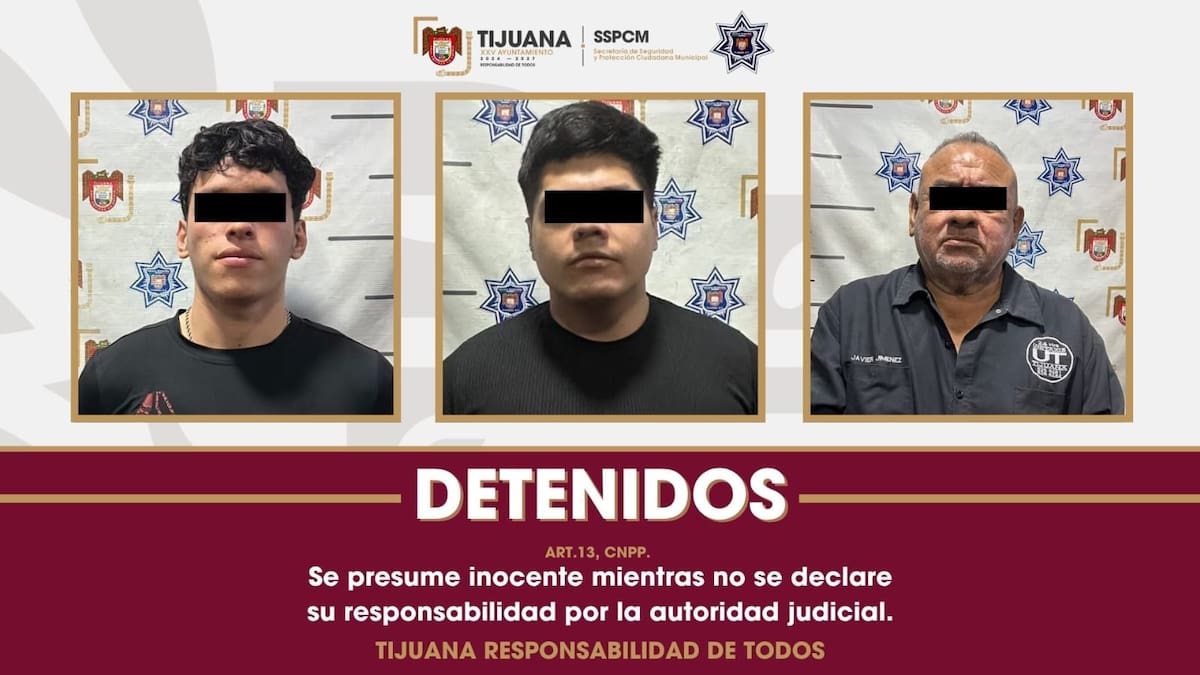 Tres hombres fueron detenidos tras un operativo relacionado con el doble homicidio registrado en una torre comercial de la Zona Río. Foto: Cortesía