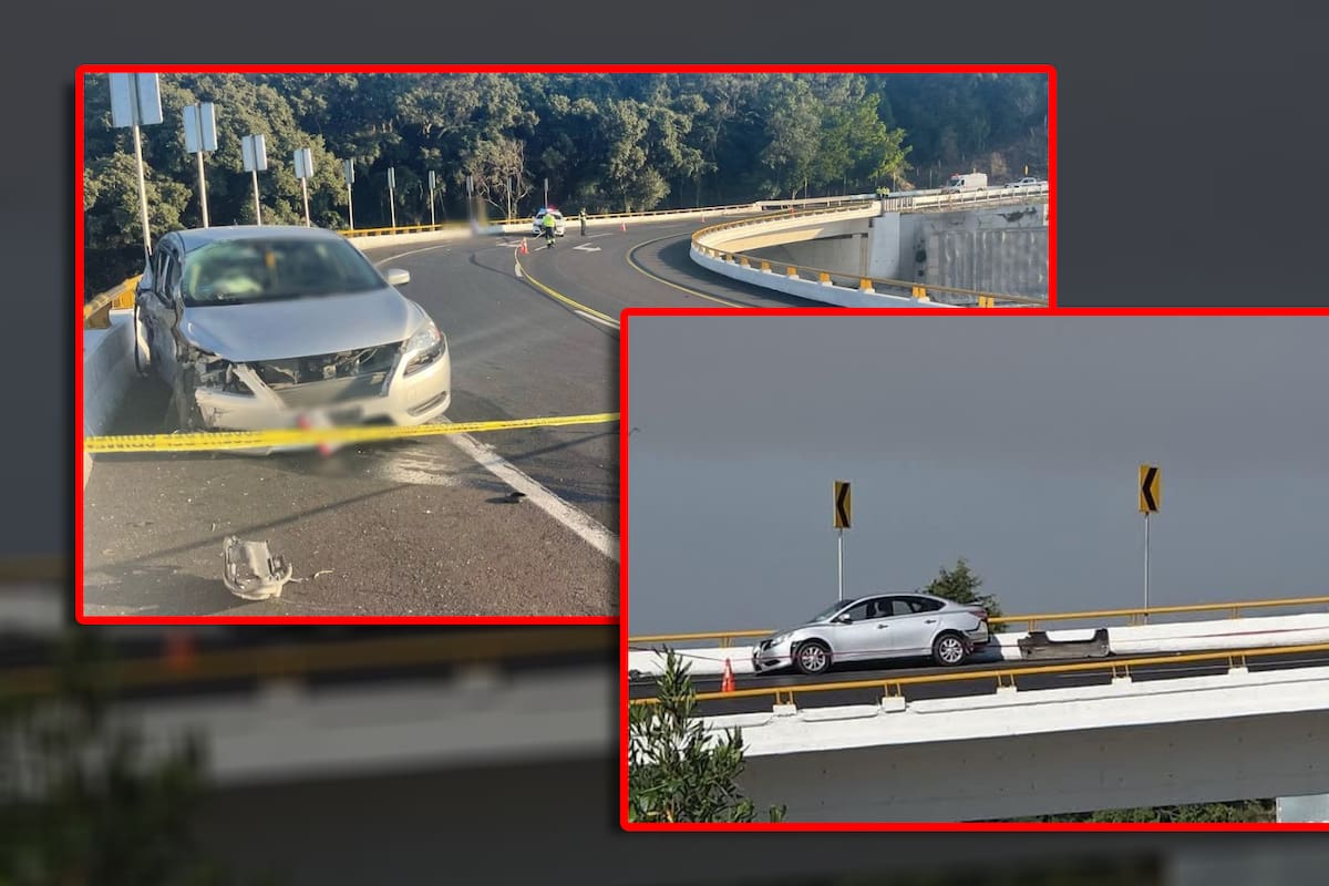 Accidente en puente de autopista México-Cuernavaca deja cuatro fallecidos en el lugar