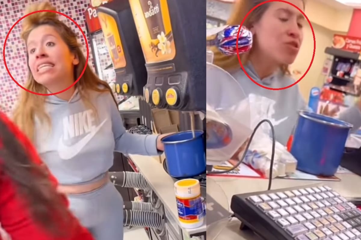 “No me estés tocando”: mujer se viraliza tras llenar su olla de peltre con café en Oxxo y discutir con empleada