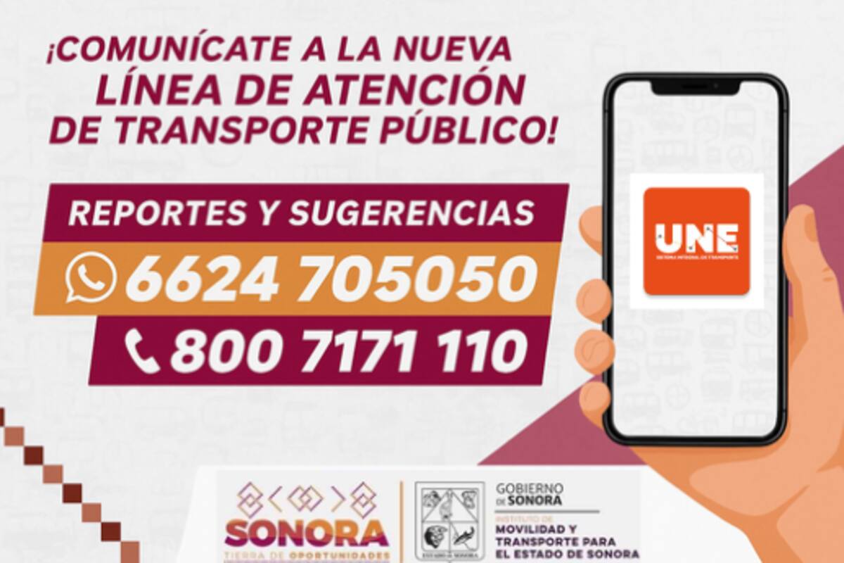 Gobierno de Sonora habilita nuevo WhatsApp para atención ciudadana del Imtes