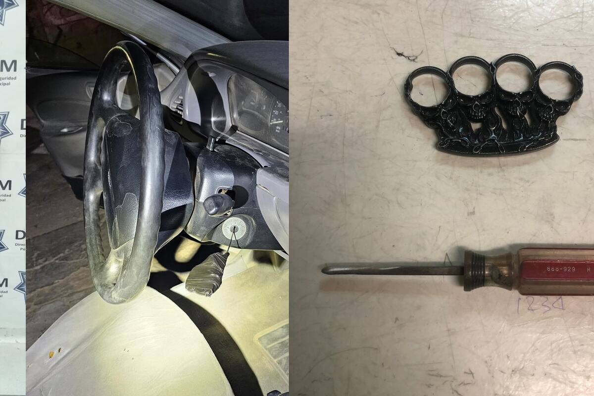 Traía arma prohibida y auto con encendido forzado