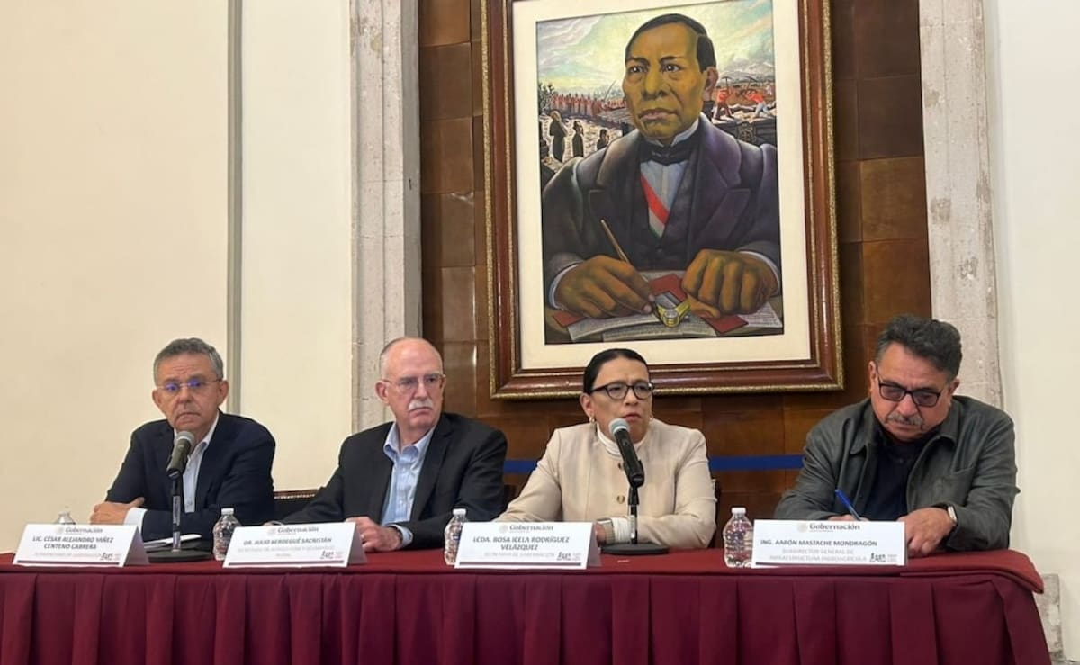 Conferencia de prensa bajo el cargo de la Secretaría de Gobernación encabezada por Rosa Icela Rodríguez este 24 de noviembre de 2025. | Crédito: El Universal