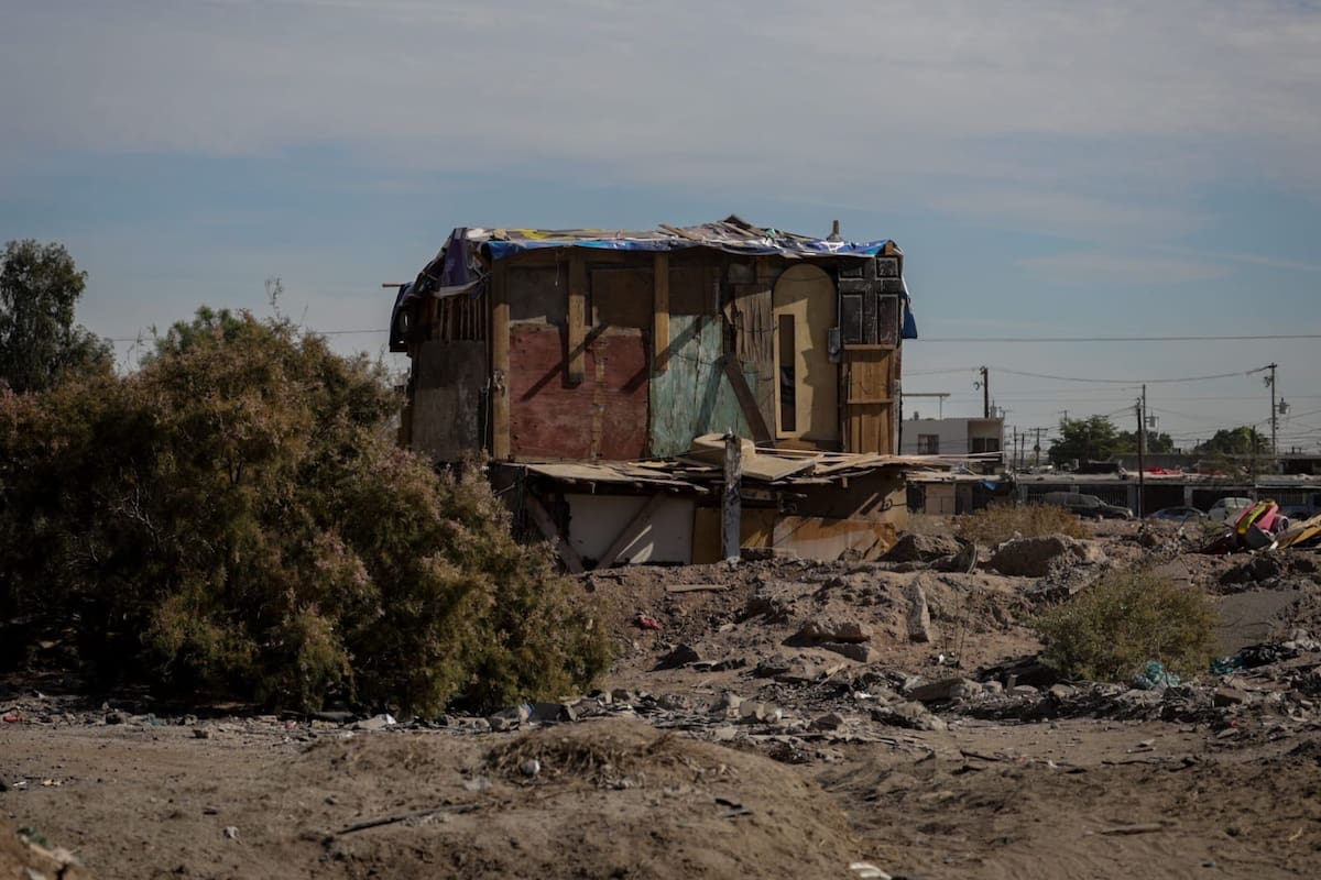 Hogares de cartón los resguardan del frío