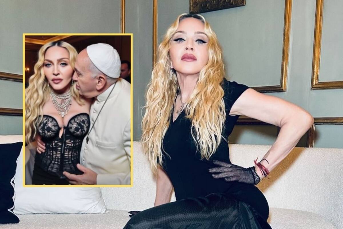 Madonna causa controversia por imágenes junto al Papa Francisco creadas con IA