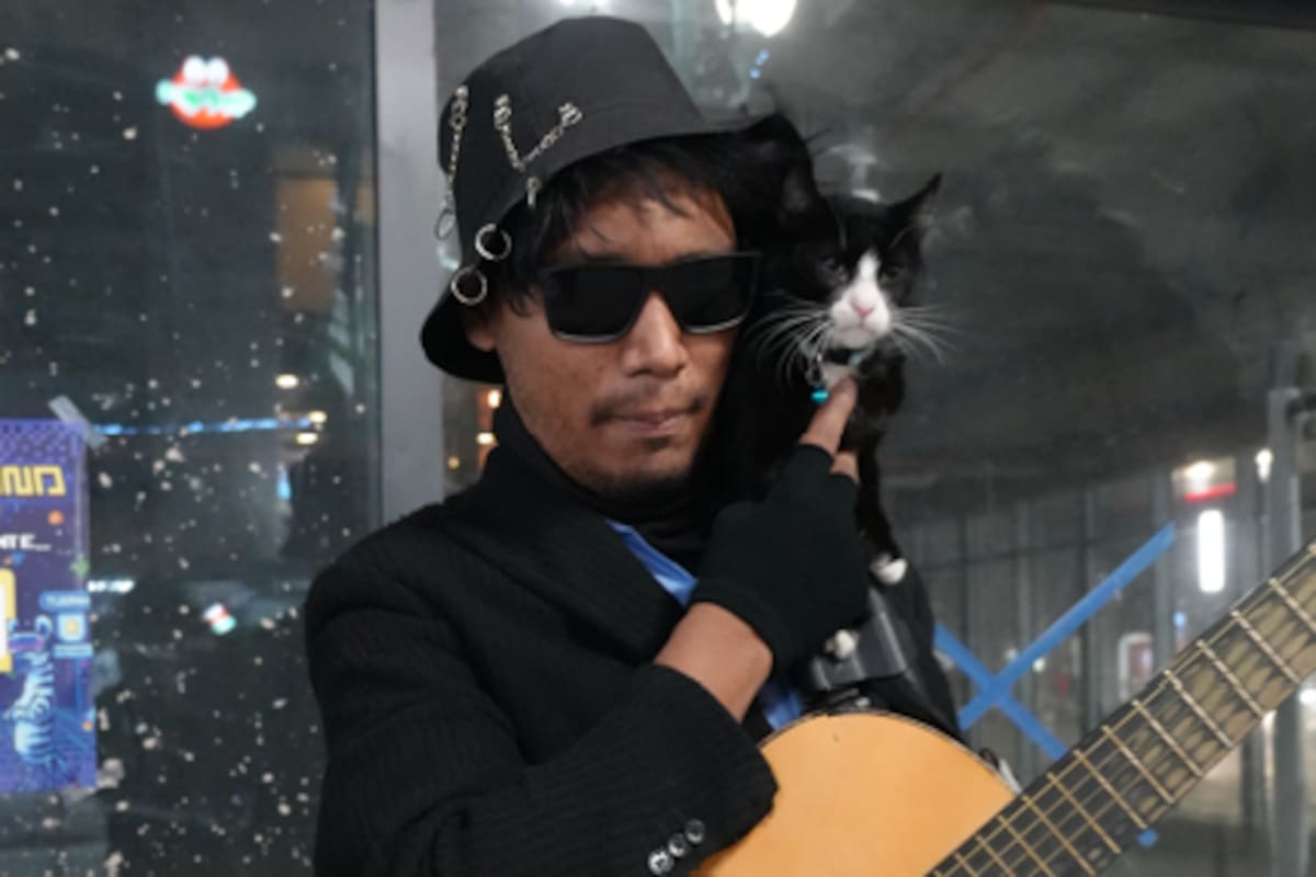 Vicente y Mermelada, el músico y su gato que conquistan la avenida Revolución