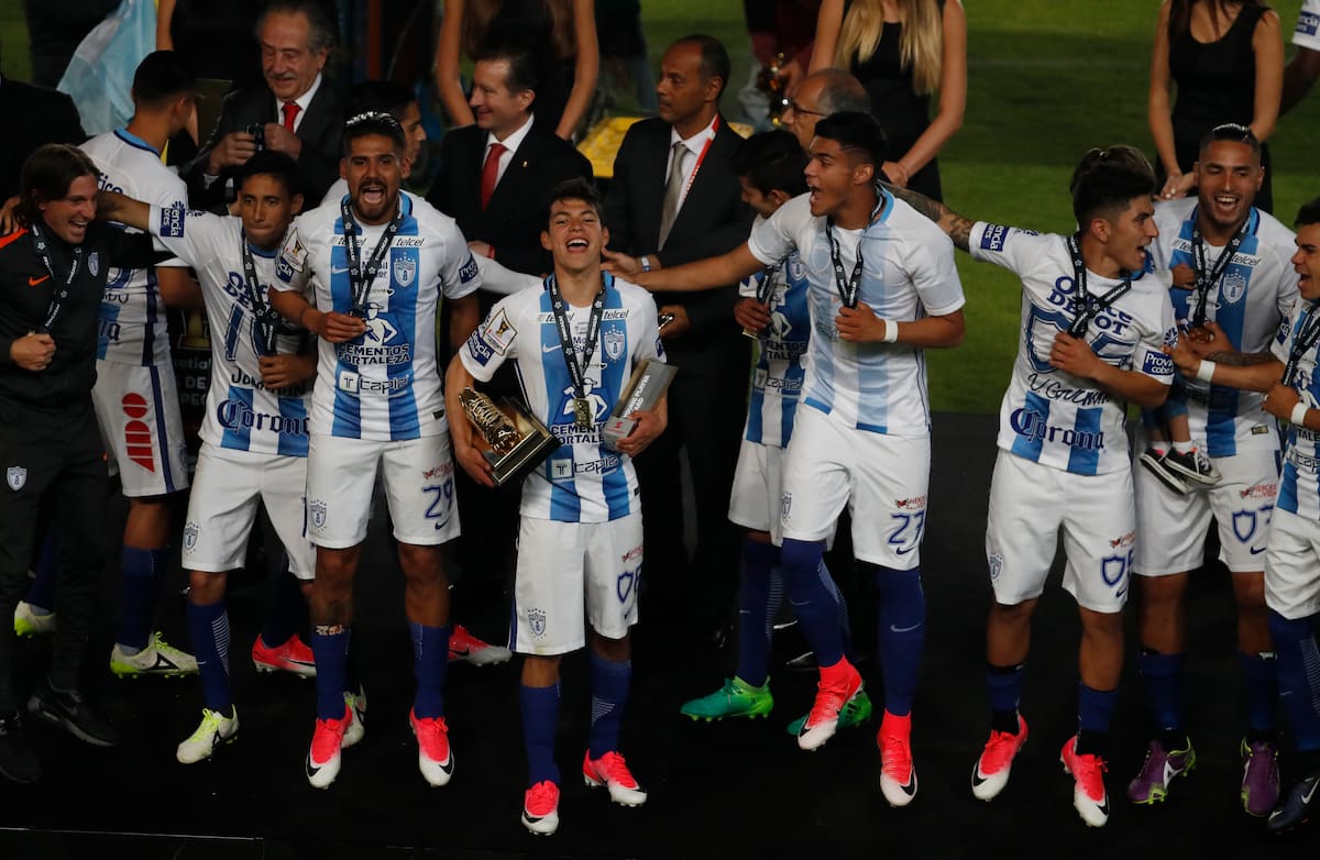 Chucky Lozano en Pachuca, 2017. (AP Photo/Eduardo Verdugo)