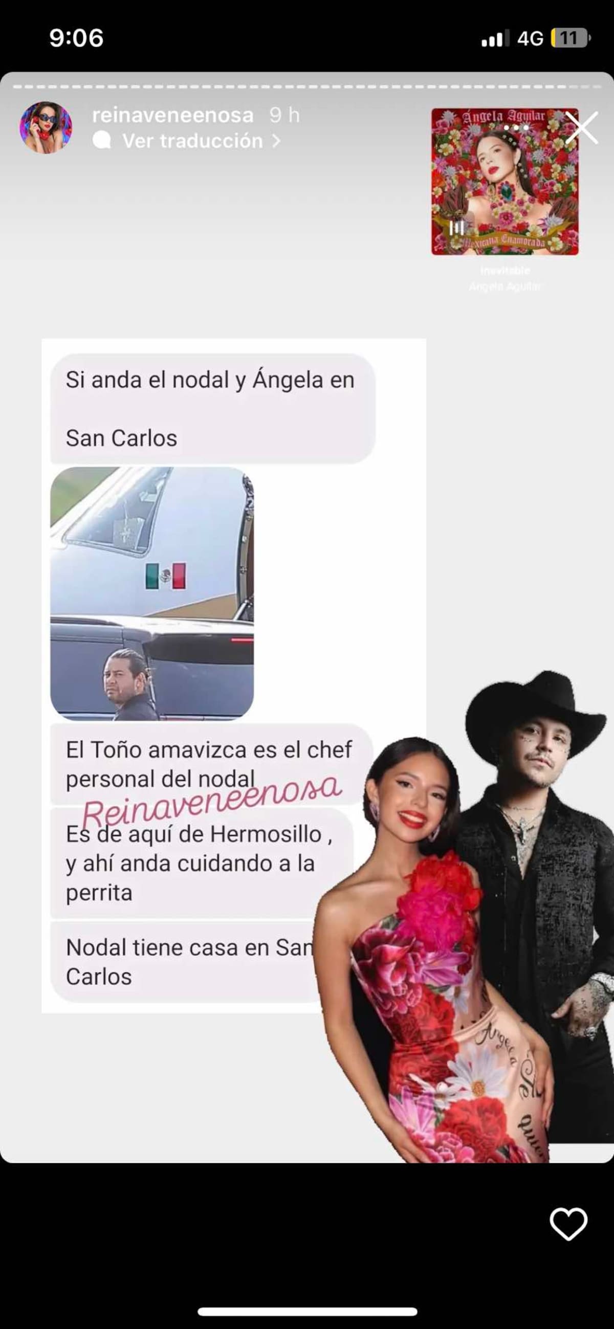 Christian Nodal y Ángela en San Carlos.