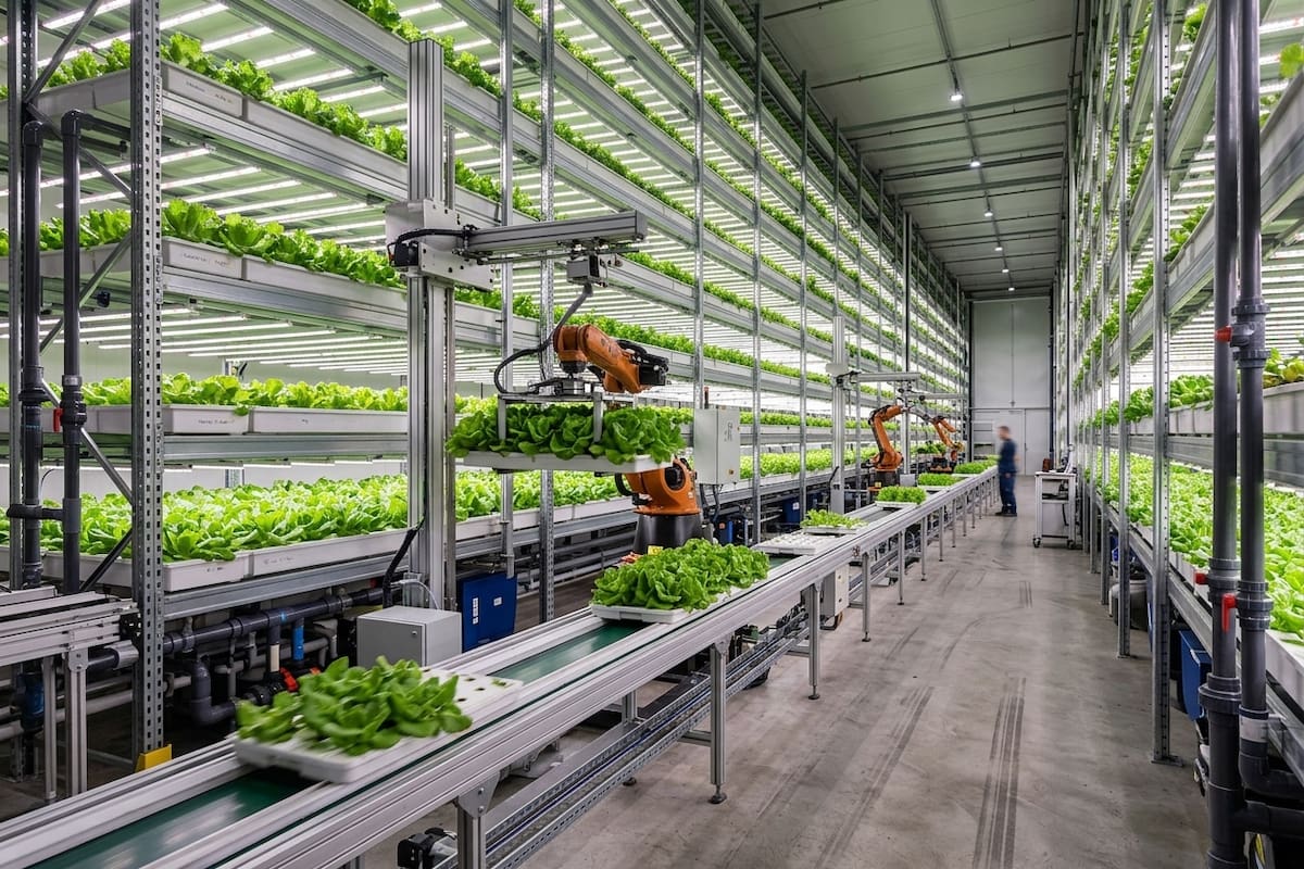 Noruega apuesta por una granja donde los robots cultivan lechugas sin tierra durante todo el año y buscan reducir las pérdidas de alimentos en los supermercados