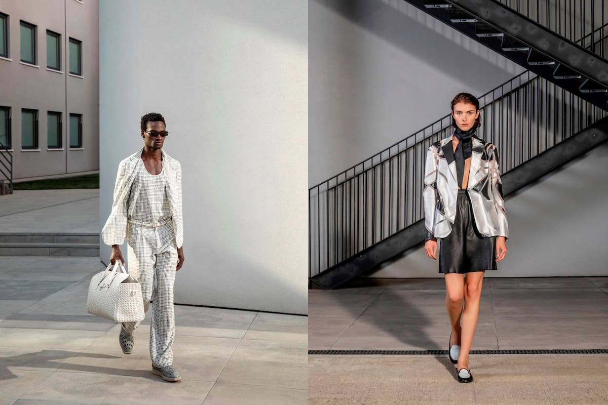 El ‘rey’ Armani lleva geometrías y brillos a su show en televisión