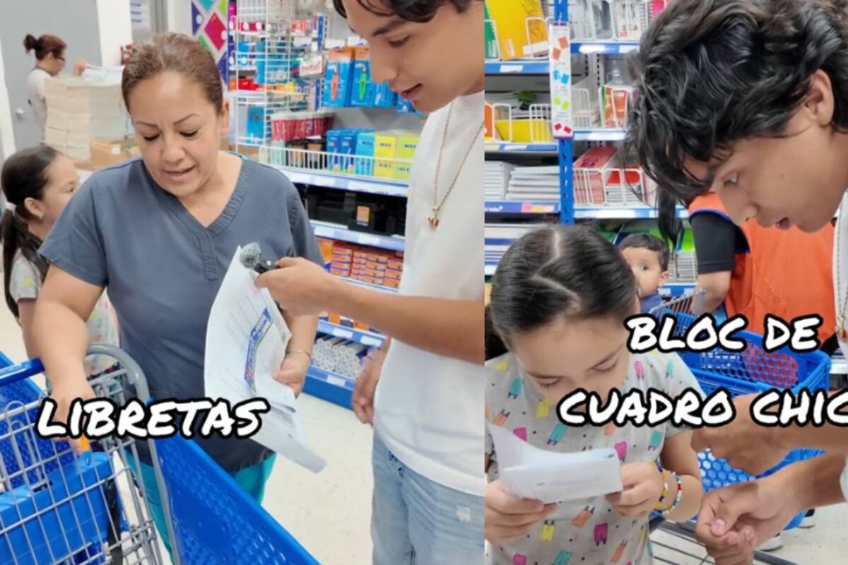 Influencer le compra a una niña toda su lista de útiles para comenzar el ciclo escolar