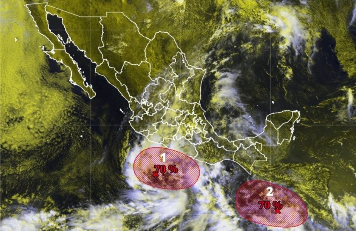 Zonas de baja presión. | Foto: SMN.