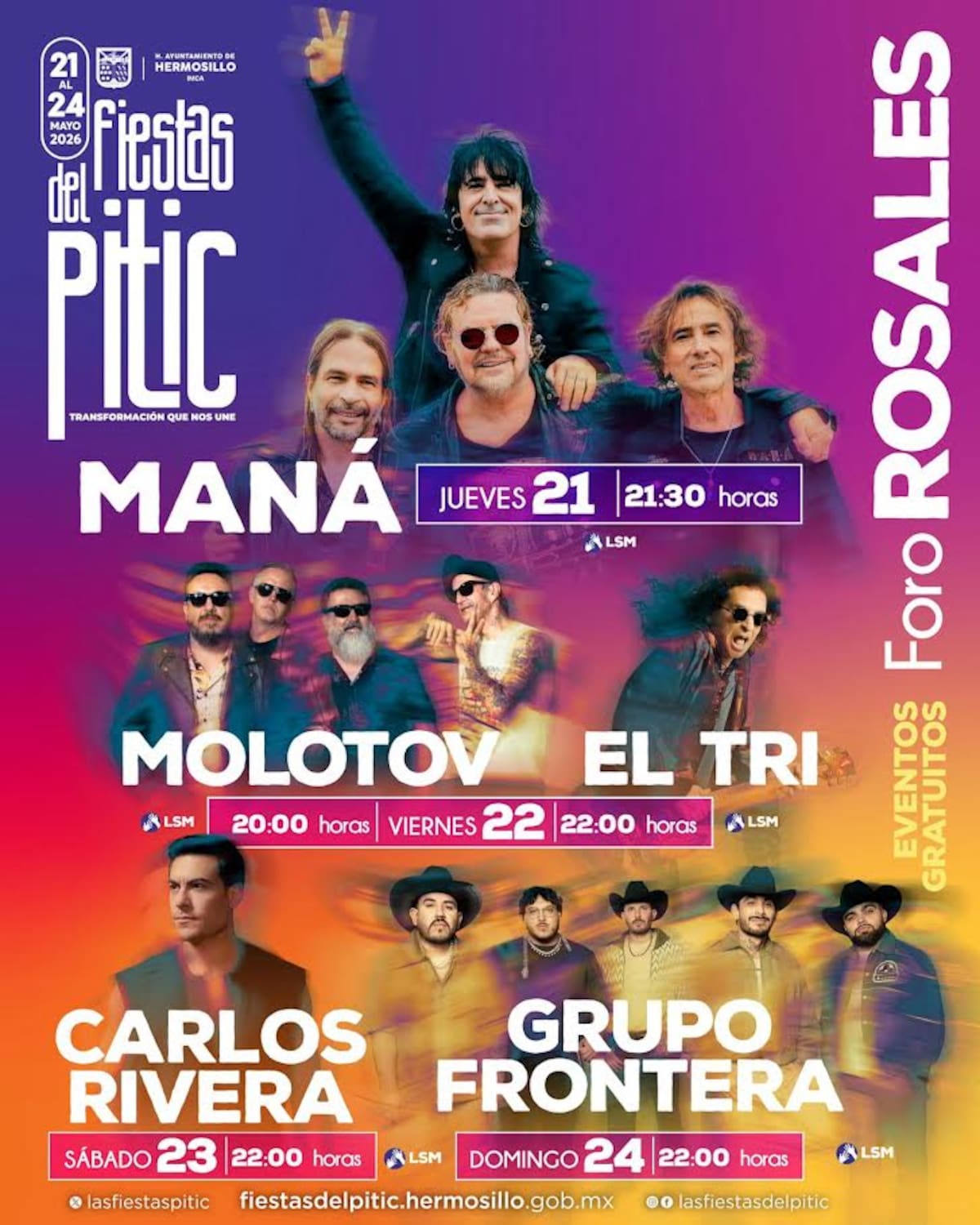 El Centro Histórico de Hermosillo será el principal escenario de las Fiestas del Pitic 2026, que inician hoy con más de mil 500 artistas.