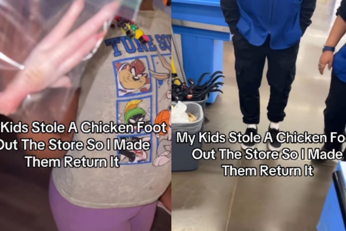 “Robaron una sola pieza de pata de pollo y las llevó a devolverla” Madre se enfurece con sus hijas tras descubrir un pequeño robo en una tienda de Walmart y su reacción se vuelve viral