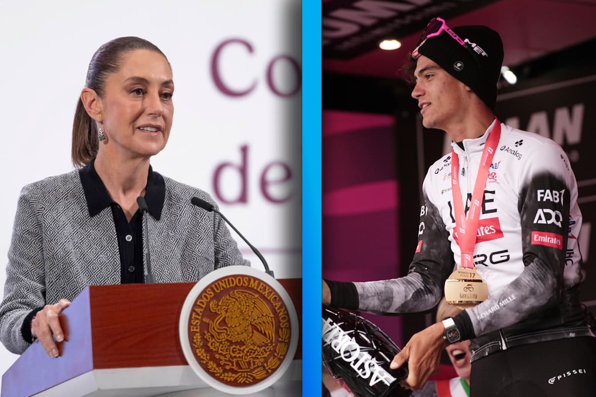 Claudia Sheinbaum felicita a Del Toro por quedar segundo en el Giro de Italia: “Es un orgullo para México”