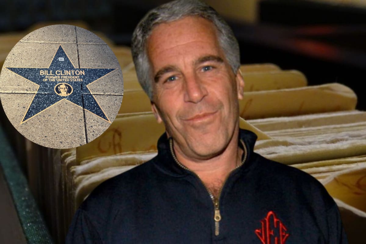 Un “Paseo de la vergüenza” dedicado a Jeffrey Epstein y personas vinculadas a su caso apareció en Washington con estrellas y QR que dirigen a documentos y artículos sobre sus conexiones