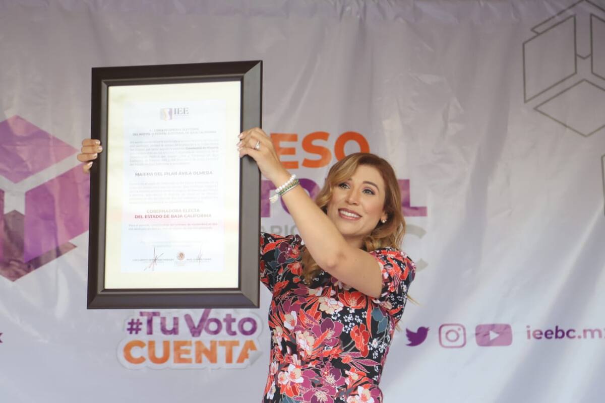 Marina del Pilar recibe constancia de mayoría como gobernadora de BC