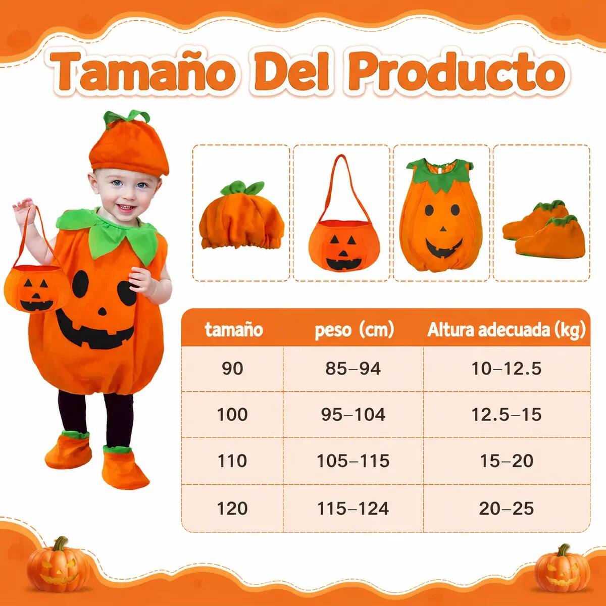 Disfraz de calabaza para niños y bebés | Mercado Libre