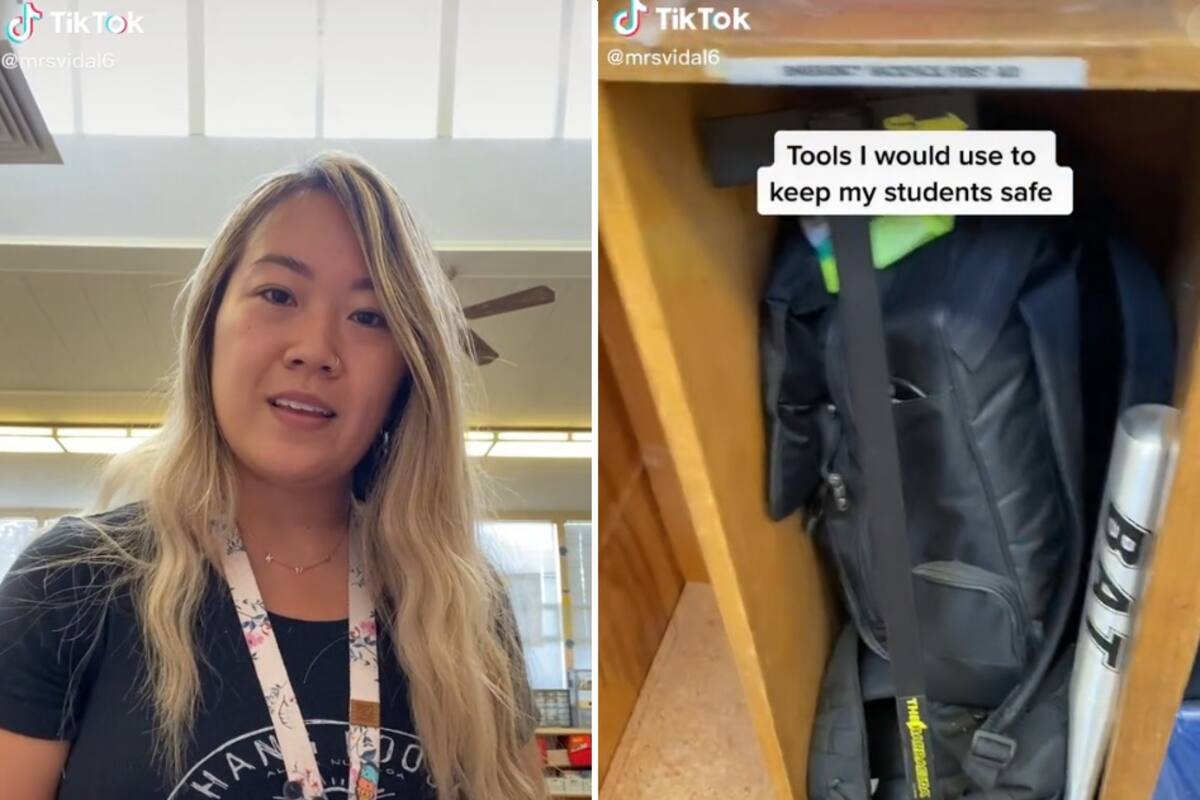 TIKTOK: Maestra de primaria muestra los objetos que guarda en el salón para proteger a sus alumnos en caso de un tiroteo