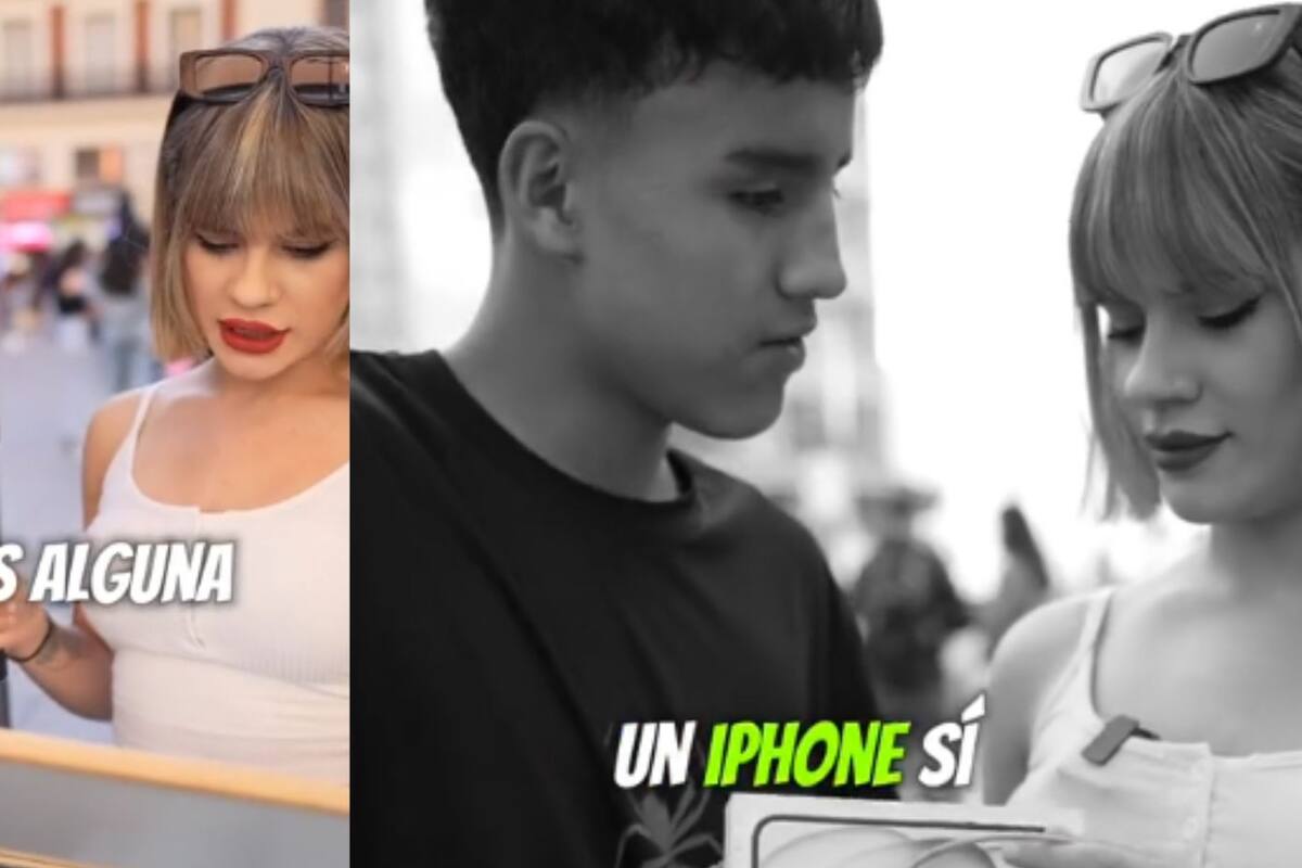 Influencer le regala un iPhone a una persona que necesitaba ropa y se vuelve viral en TikTok