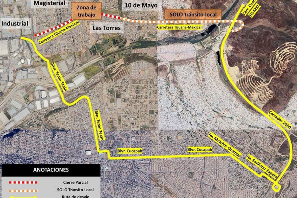 Cerrarán el bulevar Alberto Limón Padilla por obra de Garita de Otay II